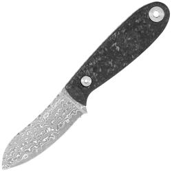 Couteau fixe WITHARMOUR NESSMUK Damas Carbone