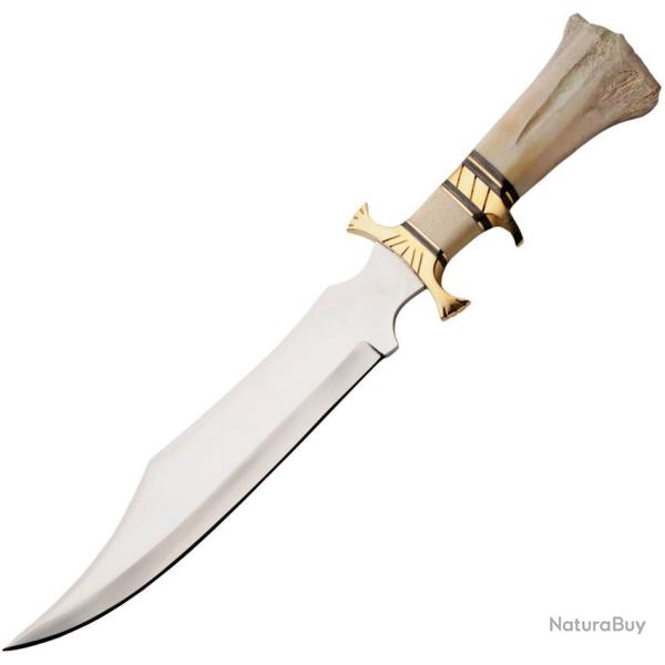 Couteau � lame fixe Bowie Rite Edge Os de chameau