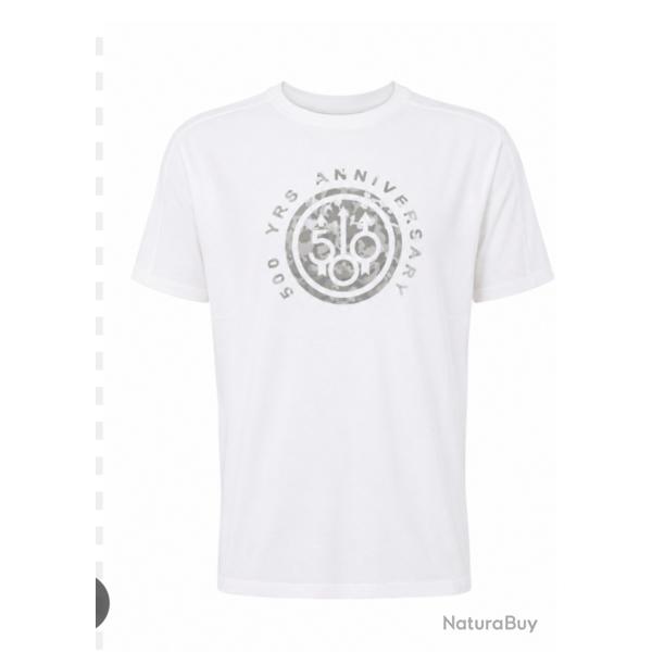 T shirt beretta White logo 500ans
