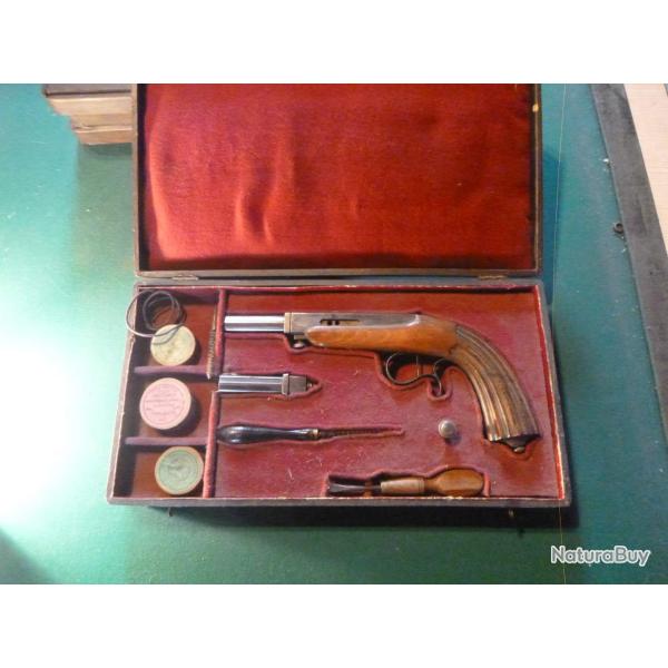 Rare pistolet Jansen avec ses deux canons int�rchangeable