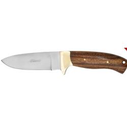 ope 1 �   Couteau Aventurier &agrave; lame fixe tombante 24 cm & &eacute;tui - bois fonc&eacute;