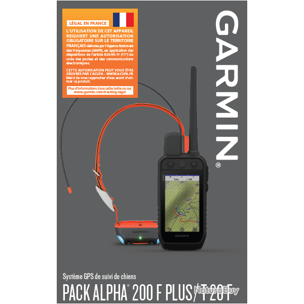 PACK GPS GARMIN ALPHA 200F PLUS T20 VERSION F