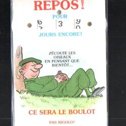 p&egrave;re cent carte militaire humoristique pour conscrits x jours au jus cpm repos puis boulot