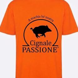 T-Shirt Cignale Passione Orange L