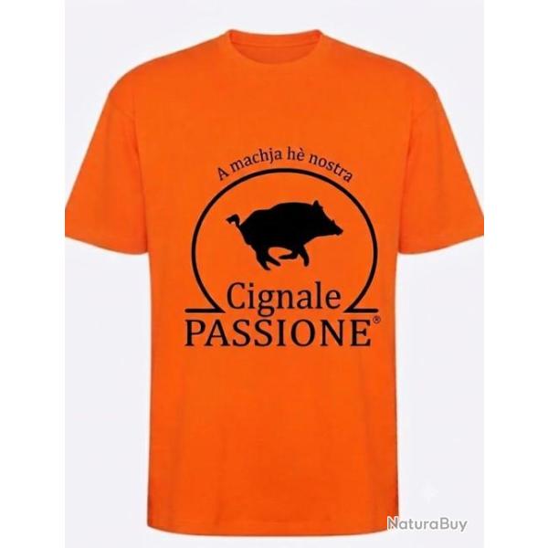 T-Shirt Cignale Passione Orange XL