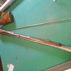 Splendide et rare fusil tromblon a crosse pliante et sign&eacute; Nase (2 )