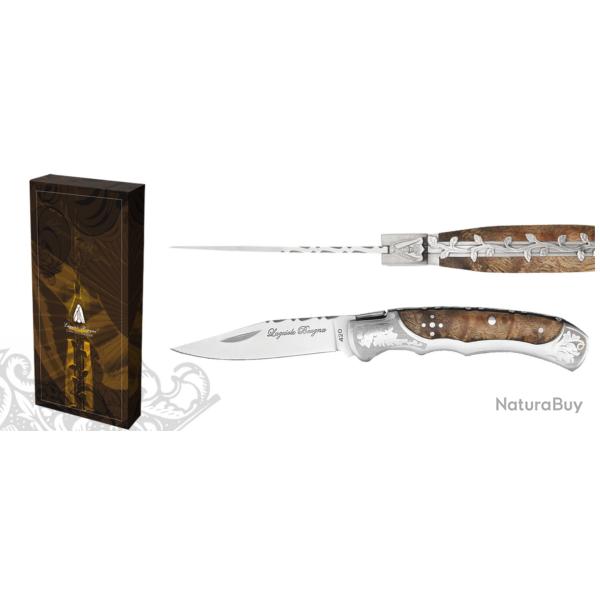 op� 1 � Couteau 10 cm "Baroque" - burl