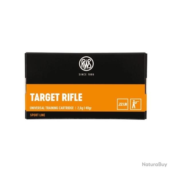 BOITE DE .22LR TARGET RIFLE 2.6G 40GR X50 - RWS