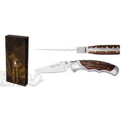 op&eacute; 1 � Couteau 11,5 cm "Baroque" - bois z&eacute;br&eacute;