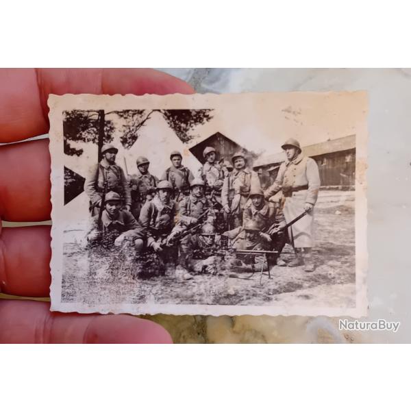 photographie 14-18 fusil mitrailleur . militaria