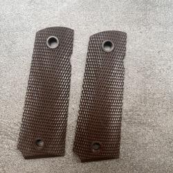 2 plaquettes droites Keyes Fiber pour 1911A1 Remington rand, Ithaca ou USS.
