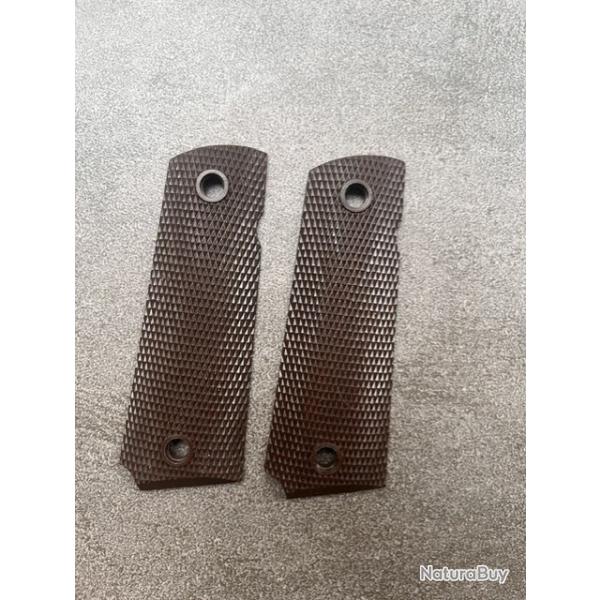 2 plaquettes droites Keyes Fiber pour 1911A1 Remington rand, Ithaca ou USS.