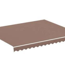 Tissu remplacement auvent polyester marron 280x245 cm protection UV