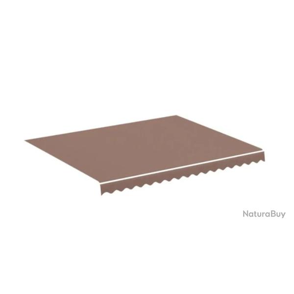 Tissu remplacement auvent polyester marron 280x245 cm protection UV