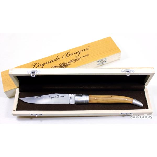 op� 1 � LB - Coffret - Couteau g�ant 18 cm pliant - teck