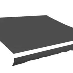 Tissu remplacement auvent polyester anthracite 280x245 cm protection UV