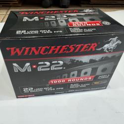 Lot de 1000 cartouches winchester M22 cal 22LR