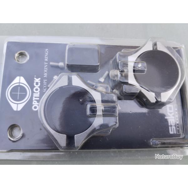 EMBASES ET COLLIERS 30MM BAS POUR SAKO 75/85