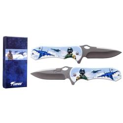 op&eacute; 1 � - LEOPARD - Couteau tactique 3D grip - Air Force