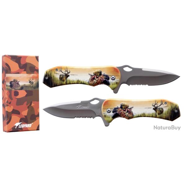 op� 1 � - LEOPARD - Couteau tactique 3D grip - Chasseur