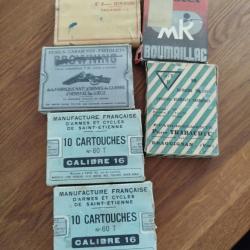 Lot cartouches anciennes calibre 16