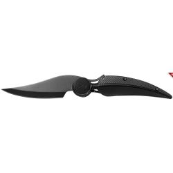 op&eacute; 1 � - Couteau L&eacute;opard plume 10 cm - noir