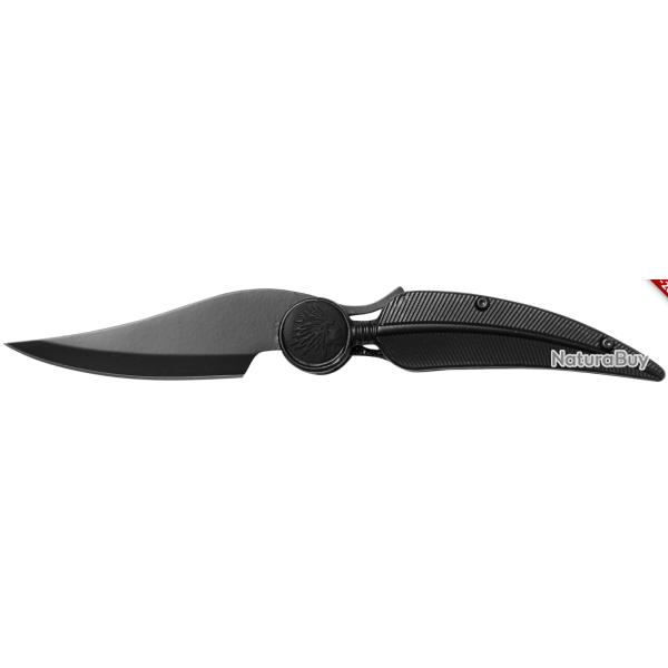 op� 1 � - Couteau L�opard plume 10 cm - noir