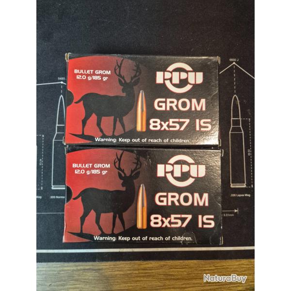 PPU 8x57IS GROM 185g (Chasse) 2 boites