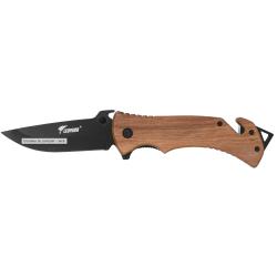 op&eacute; 1 � - Couteau L&eacute;opard du pompier - teck
