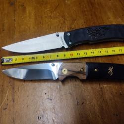Lot de deux couteaux browning