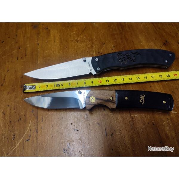 Lot de deux couteaux browning