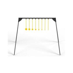 Cible KYL &agrave; 8 gongs en acier AR500 pour armes &agrave; percussion annulaire