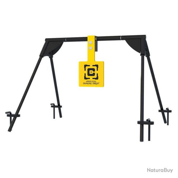 Cible oscillante Caldwell en acier AR500 avec support