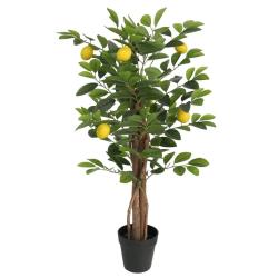 Citronnier artificiel avec 3 troncs vert 85 cm PP