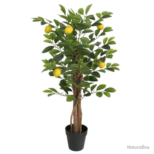 Citronnier artificiel avec 3 troncs vert 85 cm PP