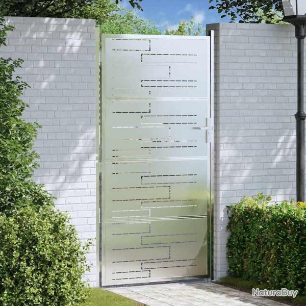 Porte de Jardin Argent� 85 x 174 cm Acier inoxydable