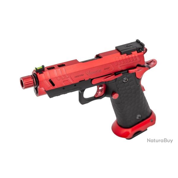 R�plique Airsoft GBB Gaz Vorsk CS HI-capa Vengeance Compact noir et rouge 1J
