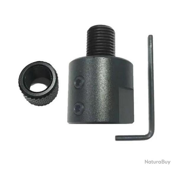 Adaptateur silencieux 1/2x20 UNF pour canon non filet� - Diam�tre aux choix 14 mm