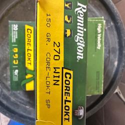 Balles REMINGTON Corelock 270 Winchester 150 grains