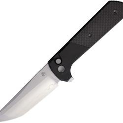 Couteau North Mountain Blade Chop 2 Lame Acier SLD-Magic Manche Carbone Button Lock NMB2407CF
