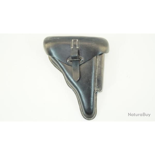 holster cuir noir reproduction pour walther p38