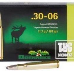 Munitions BRENNEKE cal.30-06 tug 181gr 11.7g par 20