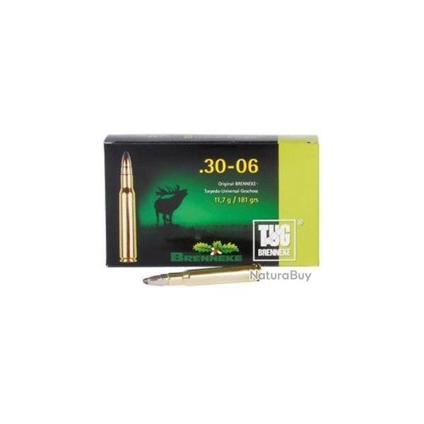 Munitions BRENNEKE cal.30-06 tug 181gr 11.7g par 20