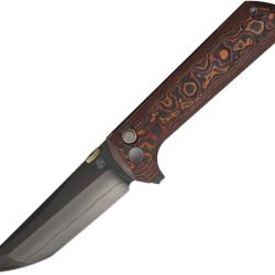 Couteau North Mountain Blade Chop 2 Lame Acier SLD-Magic Manche Carbone Button Lock NMB2406ORCFD