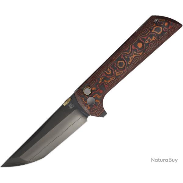 Couteau North Mountain Blade Chop 2 Lame Acier SLD-Magic Manche Carbone Button Lock NMB2406ORCFD