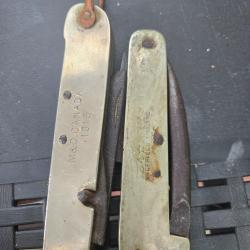 Lot x2  couteau jack knives periode 1er guerre mondiale dat&eacute; 1915 Canada et l'autre divers marquage