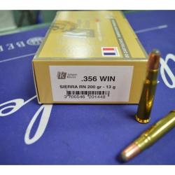 1 BOITE DE 20 BALLES  CARTOUCHES SOLOGNE KLASSIC CALIBRE 356 WIN SIERRA RN 200 G 13GR NEUVE