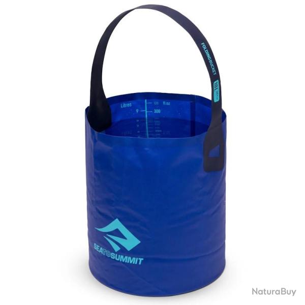 Seau pliable Sea to Summit Folding Bucket 10L bleu