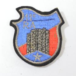 Insigne patch Arm&eacute;e Fran&ccedil;aise 11e RA R&eacute;giment d'Artillerie, ann&eacute;es 1980