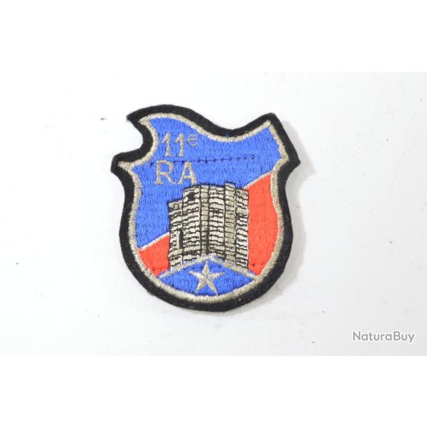 Insigne patch Arm�e Fran�aise 11e RA R�giment d'Artillerie, ann�es 1980 patch